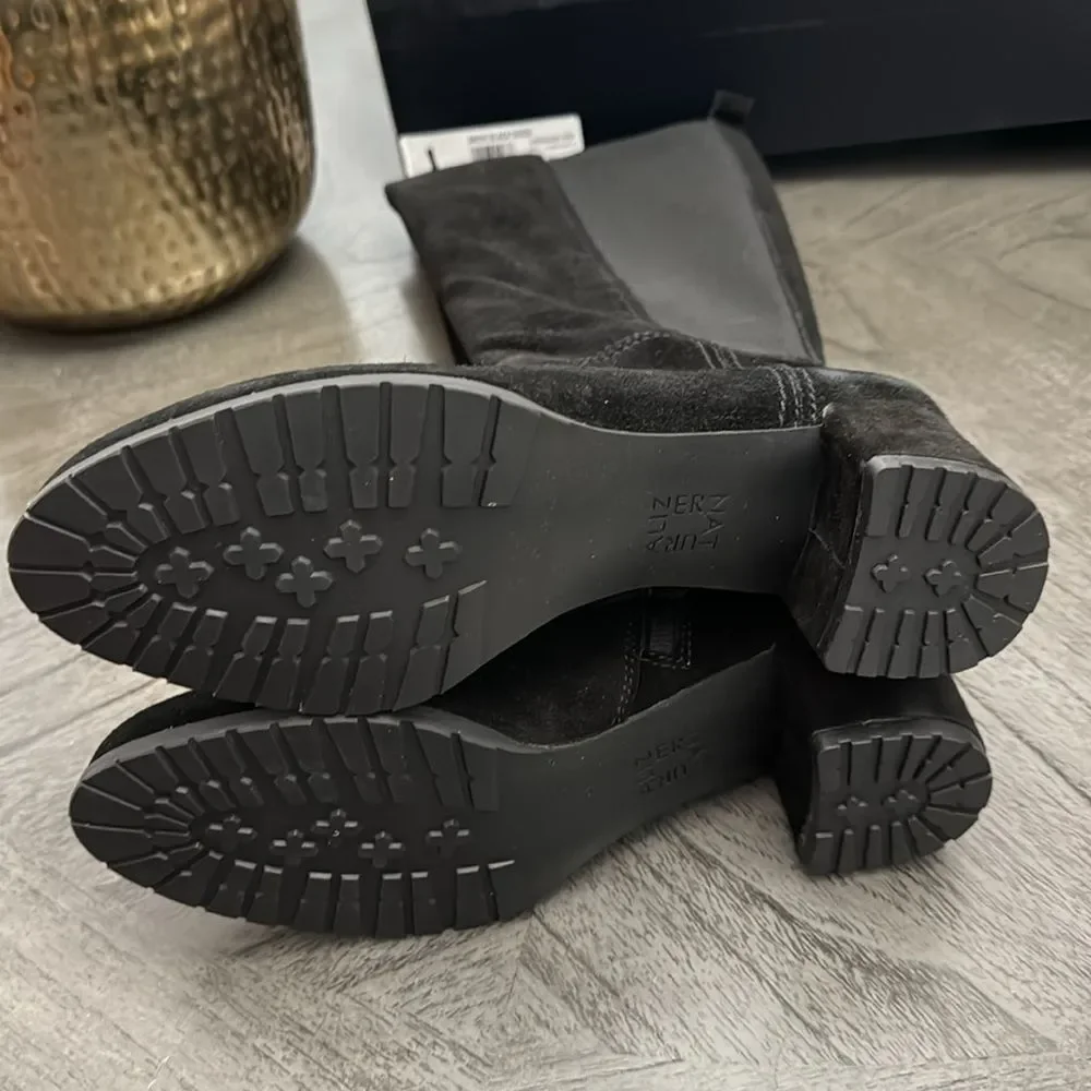 NATURALIZER Brent High Shaft Boots Women's Shoes In Black Suede